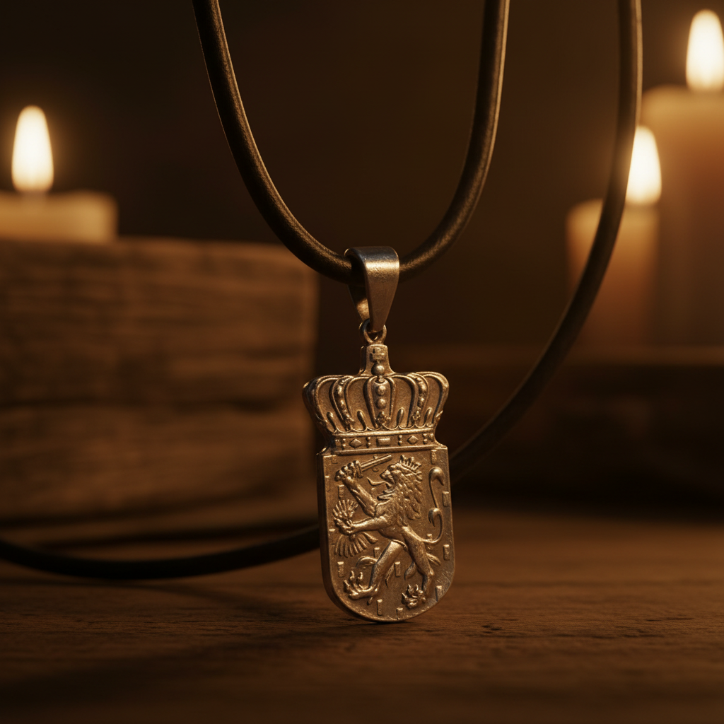 Kroon en leeuw warm licht