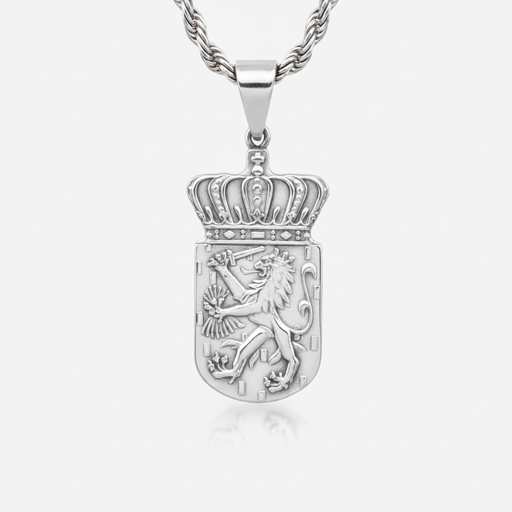 Nederlandse wapenhanger vierkant met lichte achtergrond