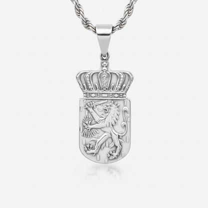 Nederlandse wapenhanger vierkant met lichte achtergrond