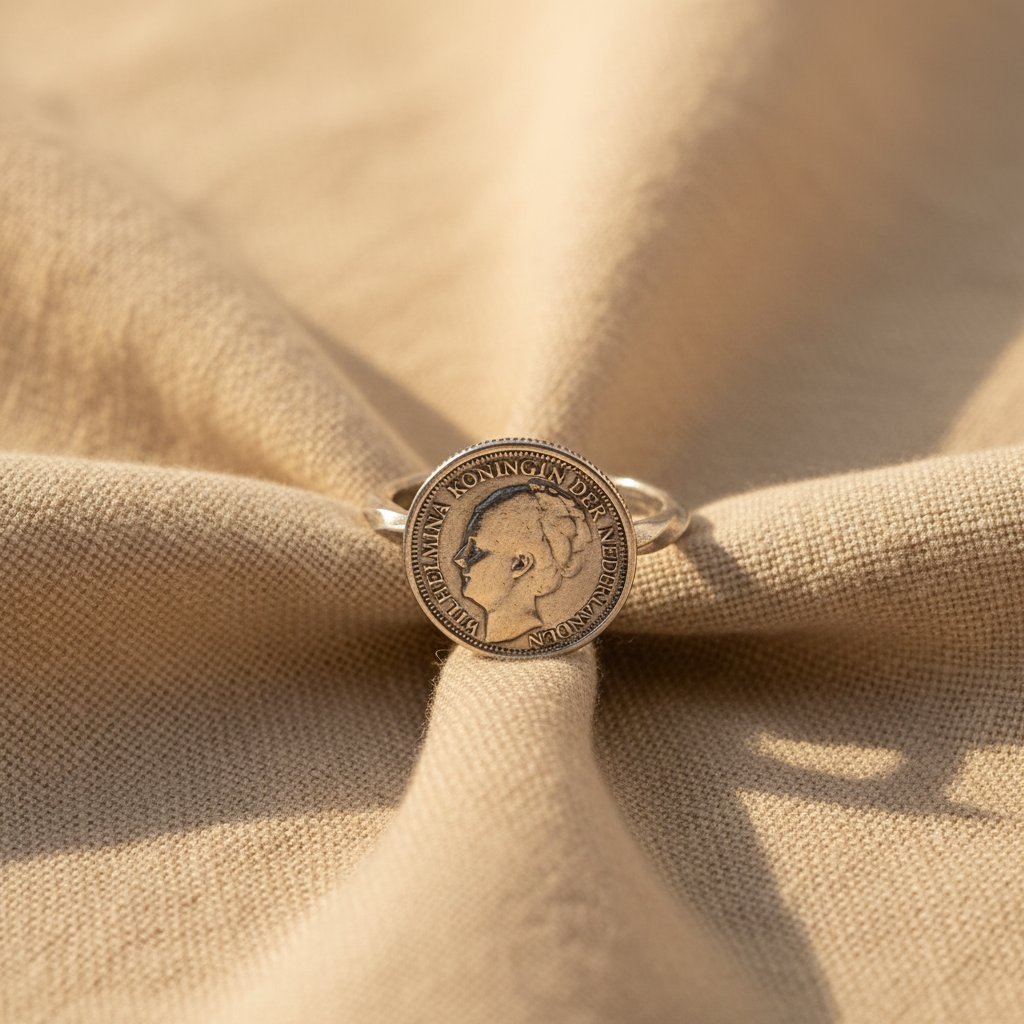 Wilhelmina ring op linnen